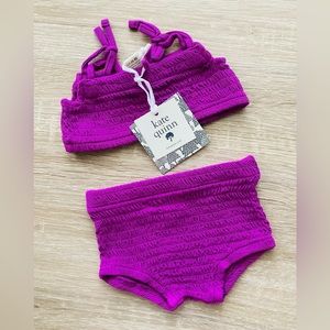 ✨Kate Quinn | 2-Piece Smocked Sunsuit | Violet Orchid | 0-3m | NWT✨